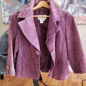 Women's Vintage Purple Suede Jacket Sz M